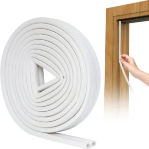 SUNMON Weather Stripping Door Seal Strip D-Type, Self Adhesive